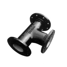 EN545 Casting ductile iron pipe fitting epoxy all flanged equal tee for potable water